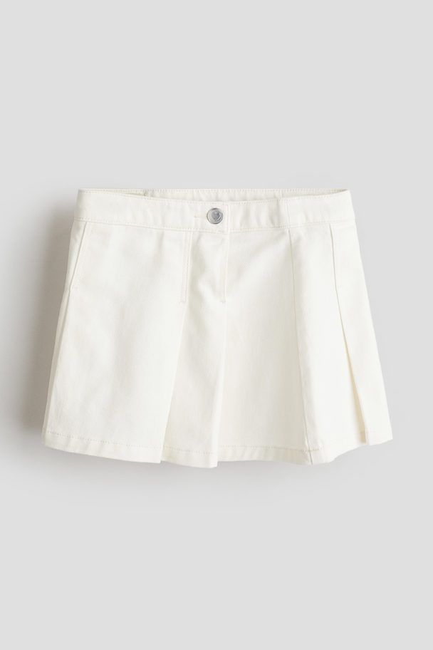 H&M Pleated Skirt White