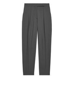 Tailored Wool Trousers Dark Grey