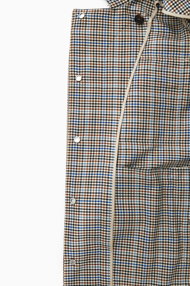 COS Checked Utility Trench Coat Multicoloured / Checked