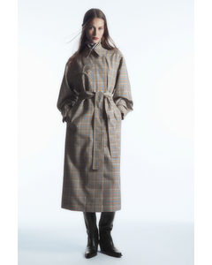 Checked Utility Trench Coat Multicoloured / Checked