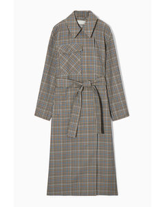 Checked Utility Trench Coat Multicoloured / Checked