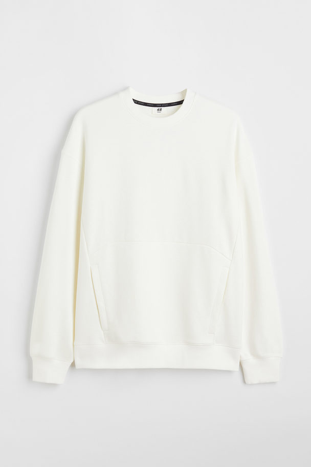 H&M Relaxed Fit Sports Top White