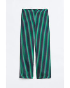 Satin Trousers Green/striped