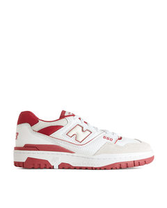 New Balance 550 Trainers White/red