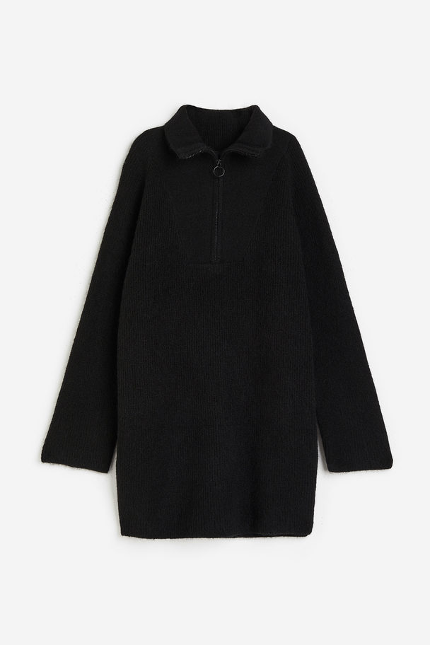 H&M Oversized Zip-top Dress Black