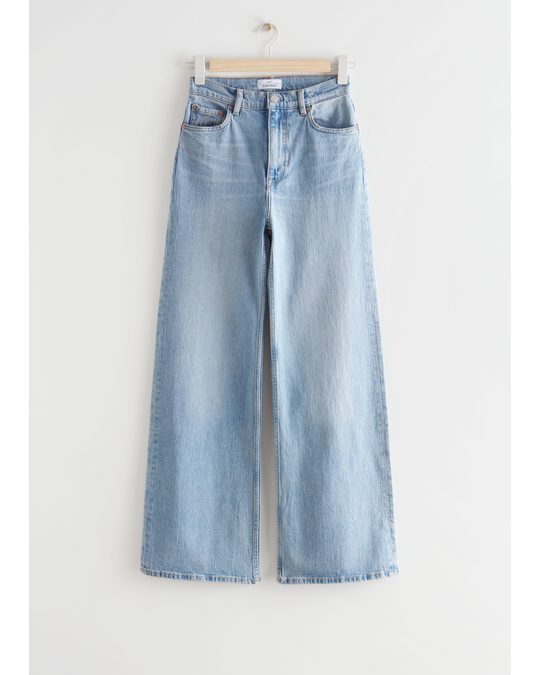 & Other Stories Treasure Cut Jeans Light Blue