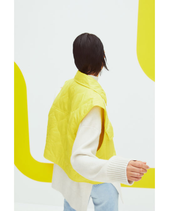 H&M Quilted Gilet Yellow