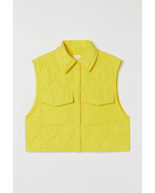 H&M Quilted Gilet Yellow