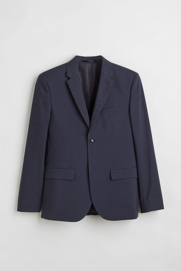 H&M Skinny Fit Jacket Dark Blue