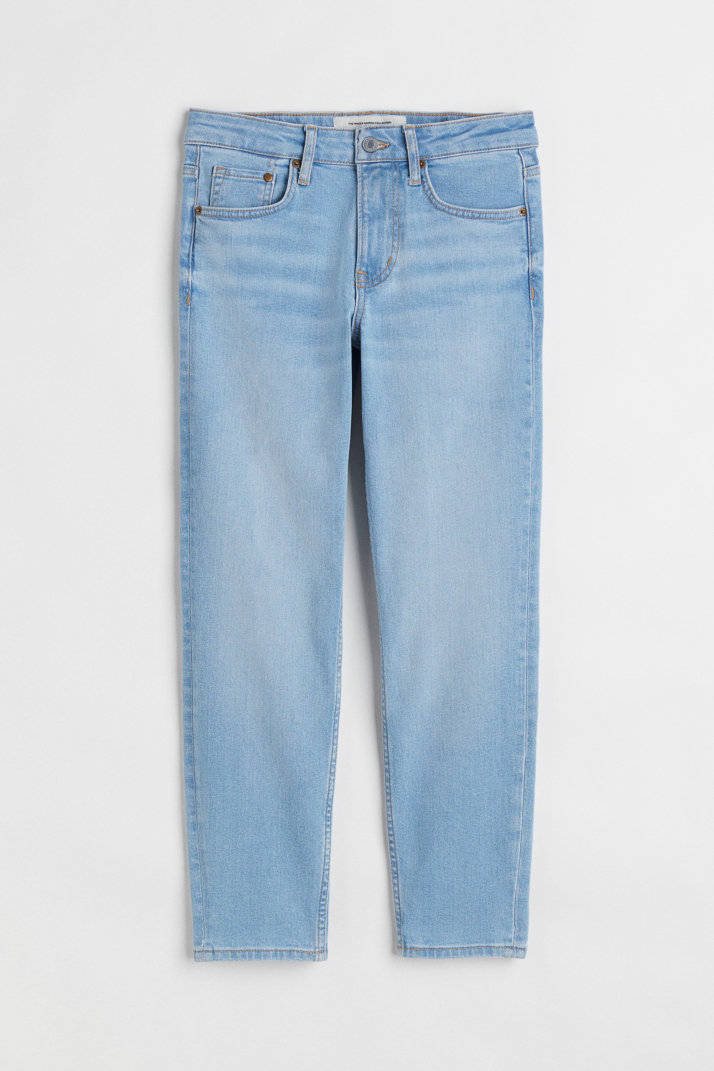 Billede af H&M 90s Skinny Regular Ankle Jeans Lys Denimblå, jeans. Farve: Light denim blue I størrelse 32