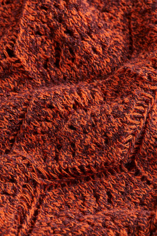 H&M Pointelle-knit Dress Orange