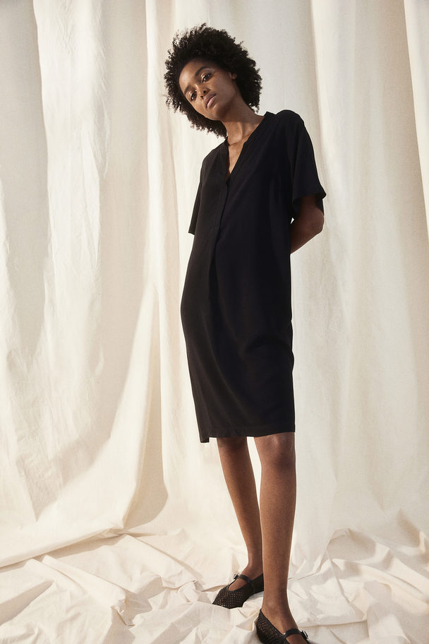 H&M Viscose Tunic Dress Black