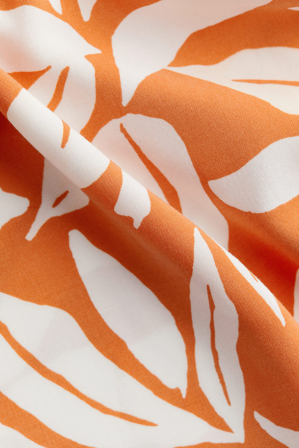 H&M Tunikakleid aus Viskose Orange/Gemustert