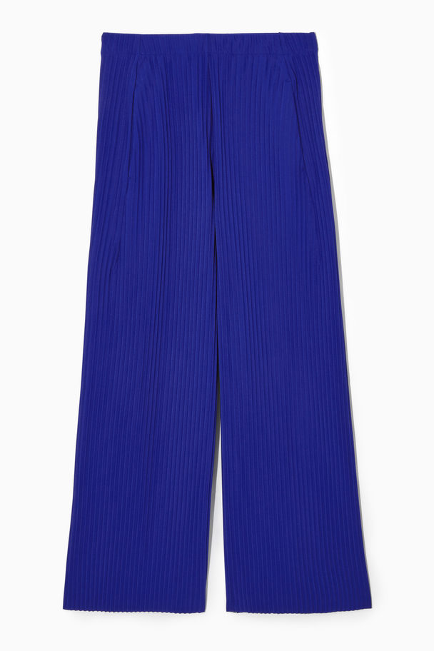 COS Pleated Elasticated Trousers Bright Blue