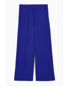 Pleated Elasticated Trousers Bright Blue
