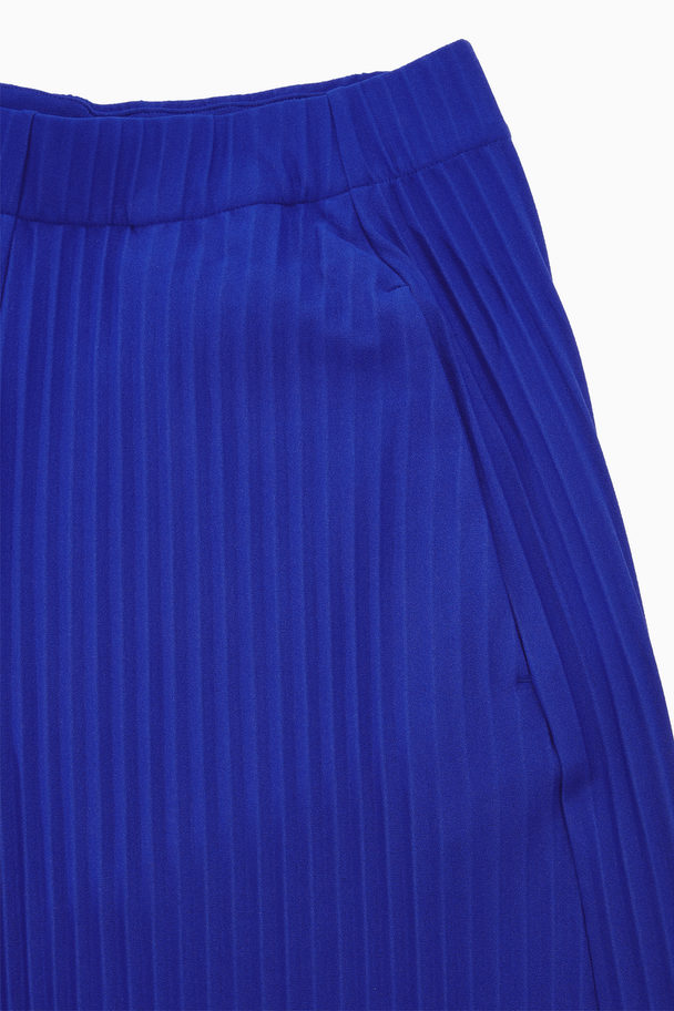 COS Pleated Elasticated Trousers Bright Blue