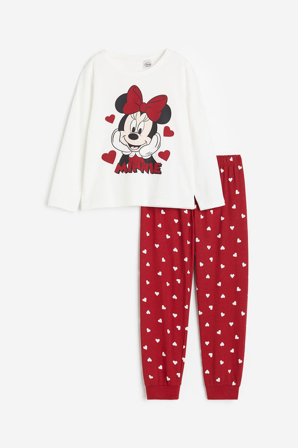 H&M Jersey Pyjamas Red/minnie Mouse