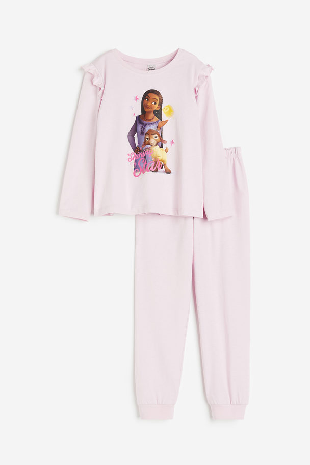 H&M Jersey Pyjamas Light Pink/wish