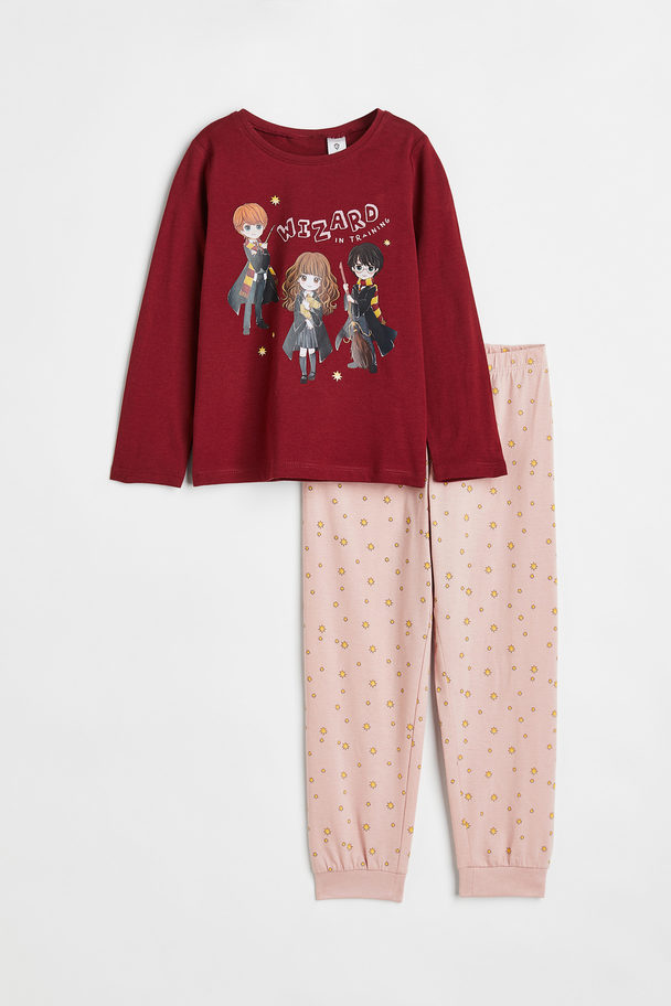 H&M Jersey Pyjamas Dark Red/harry Potter