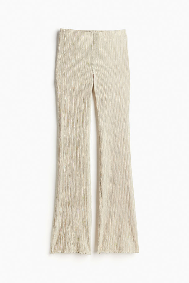 H&M Ausgestellte Leggings mit Struktur Hellbeige