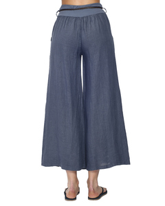 Full Length Skirt Pants Flared Linen Belt Included