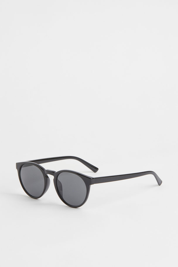H&M Runde Sonnenbrille Schwarz