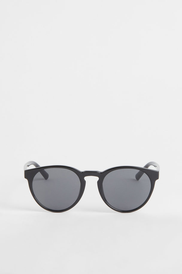 H&M Runde Sonnenbrille Schwarz