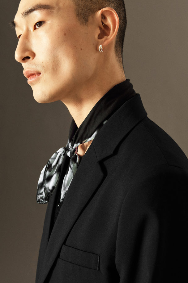 COS Tailored Wool-flannel Blazer - Regular Black