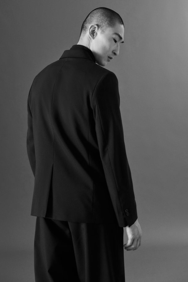 COS Tailored Wool-flannel Blazer - Regular Black