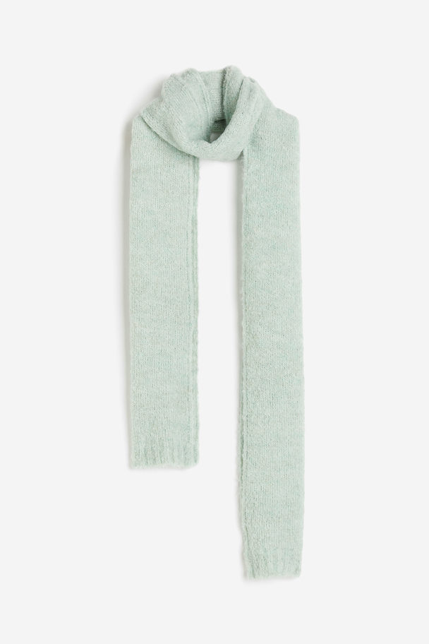 H&M Halstørklæde I Bouclé Mintgrøn