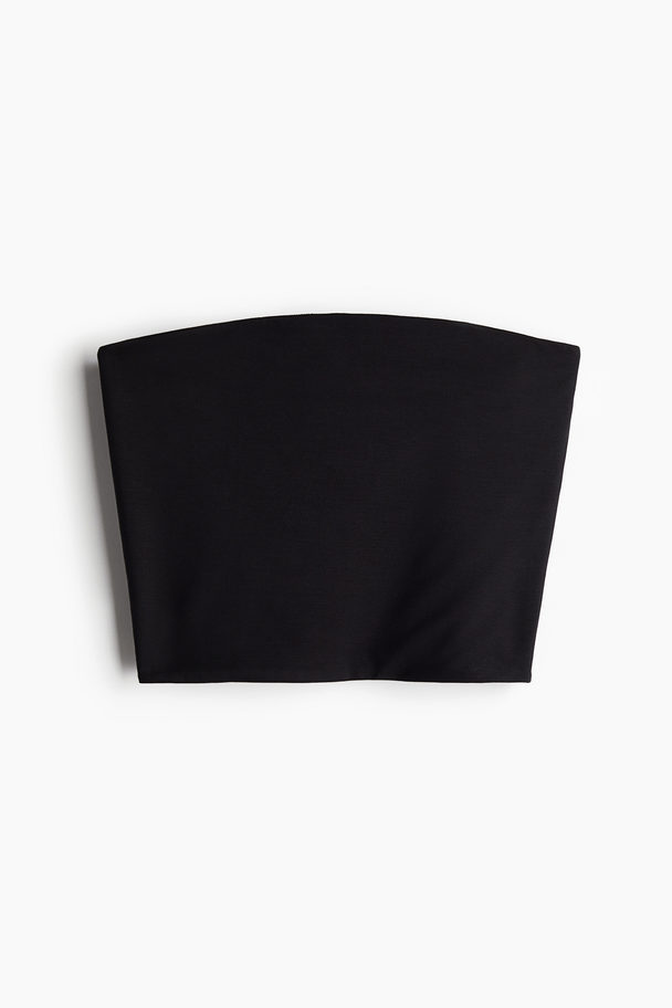 H&M Cropped Tube Top Black