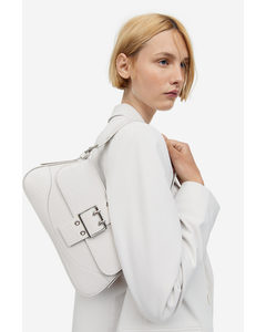 Shoulder Bag White/crocodile-patterned