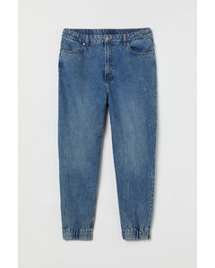 H&m+ Loose High Waist Jeans Denimblauw