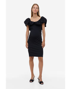 Mama Off-the-shoulder Dress Black