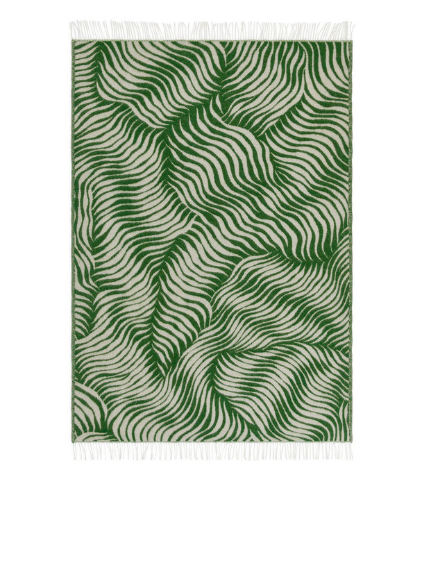 Klippan Yllefabrik Klippan Wool Blanket Green/white