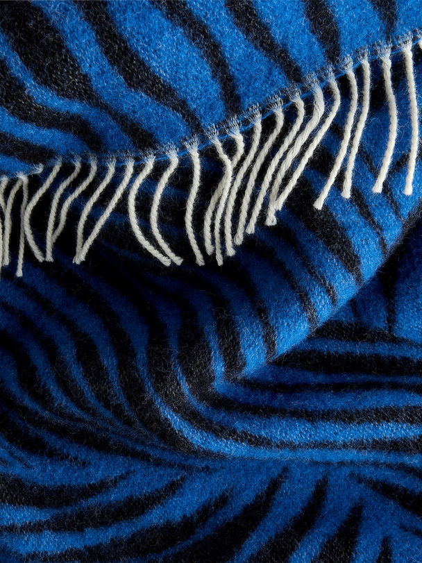 Klippan Yllefabrik Klippan Wool Blanket Blue/white
