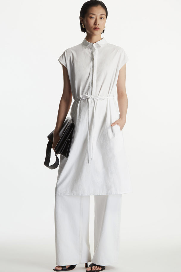COS Belted Shirt Dress White