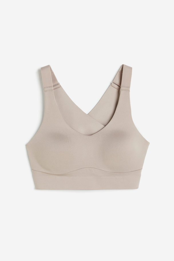 DryMove™ Medium Support Sports bra - Dark brown - Ladies