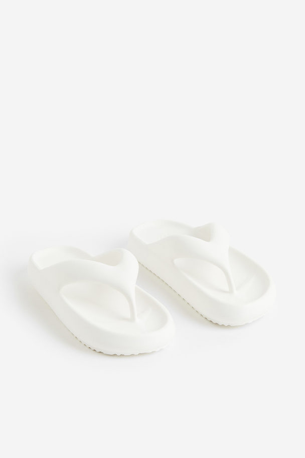 H&M Teenslippers Wit
