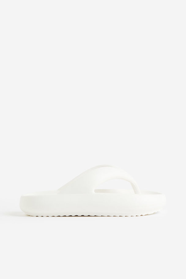 H&M Teenslippers Wit