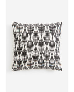Patterned Cushion Cover Anthracite Grey/patterned