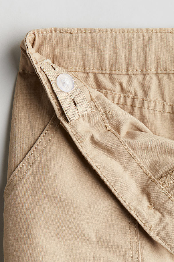 H&M Cotton Cargo Skirt Beige