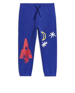 Printed Sweatpants Blue/space Rocket