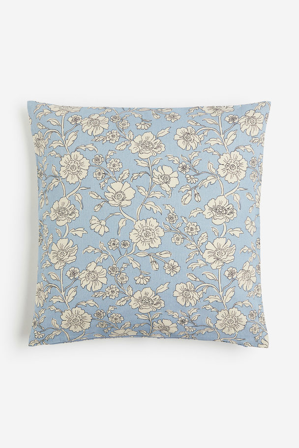 H&M HOME Floral Cushion Cover Light Blue/floral