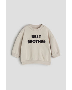 Geschwister-Sweatshirt Beige/Best Brother