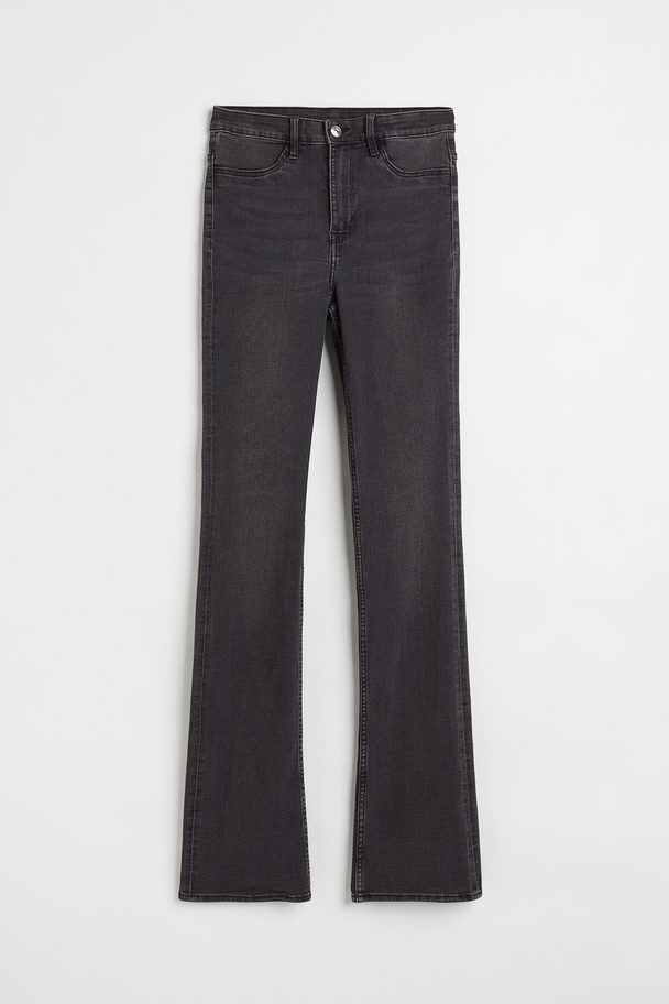 H&M Slim Bootcut High Jeans Zwart