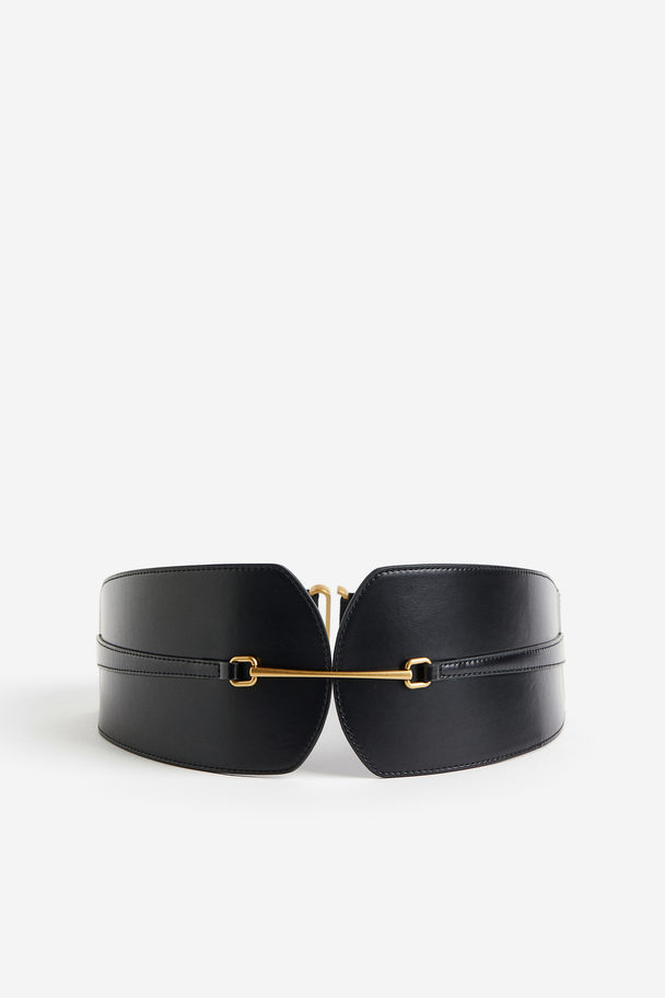 H&M Wide Waist Belt Black