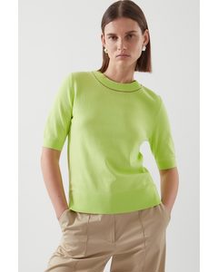 Short-sleeve Knitted T-shirt Green