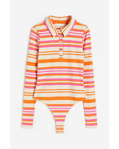 Ribbed Jersey Body Pink/striped