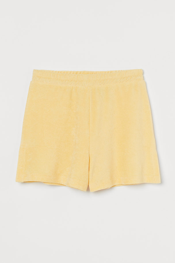 H&M Shorts aus Frottee Hellgelb